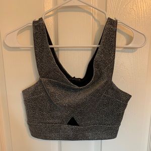 cropped sparkly shirt